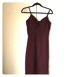 Plum/burgundy bodycon dress